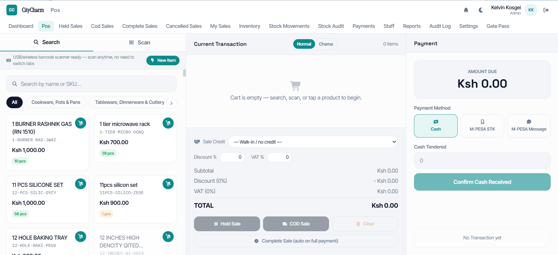 Retail POS & Inventory System website screenshot